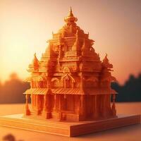 A Futuristic Temple Design by ai generated photo