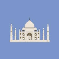 Taj Mahal vector illustration. Famous landmark in India. World famous landmarks. Tourism concept.