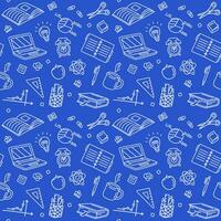 Concept of school background. Seamless pattern with doodles. vector