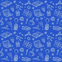 Concept of school background. Seamless pattern with doodles. vector