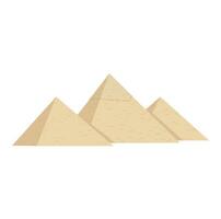 Giza Pyramid flat vector illustration in color isolated on white background. A symbol of Egypt. Item for tourism concept. Tomb of Pharaoh. World famous landmarks