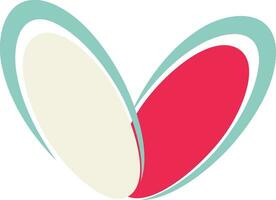 Flat style creative colorful heart icon. vector