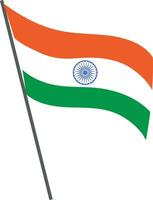 Illustration of realistic Indian flag. vector
