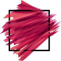 Abstract geometric element with square shape frame. vector