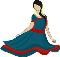 South indian girl character. vector