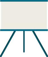 Flat illustration of a white board. vector