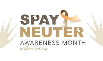 Spay and Neuter awareness month. background, banner, card, poster, template. Vector illustration.