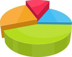 Colorful 3D pie chart for Business concept. vector