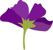 Green and purple flower. vector