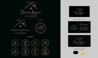 Serglo Haney Real estate logo and business branding template vector