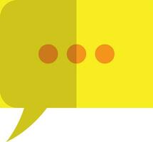 Chatting box in yellow and orange color. vector