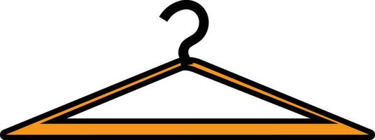 Blank hanger in orange color. vector