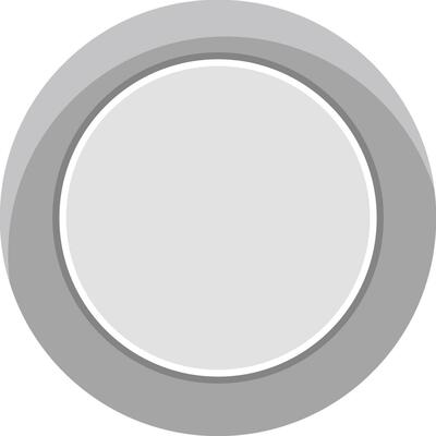 Icon of a gray and white button.