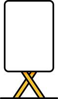 Empty Light Box Template or Frame Stand Icon in Flat Style. vector