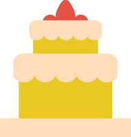 Cake in flat style illustration. vector