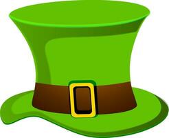 Leprechaun hat isolated in green color. vector