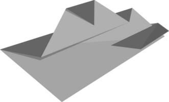 Illustration of a gray ribbon. vector