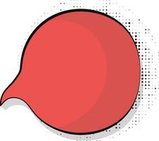 Red empty speech bubble. vector