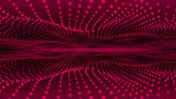 Magenta red particles flowing Fluid waves background. Abstract Liquid Pattern background video