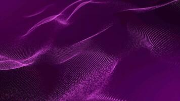 Pink color digital particle wave in cyberspace abstract background ,cyber background or technology background video