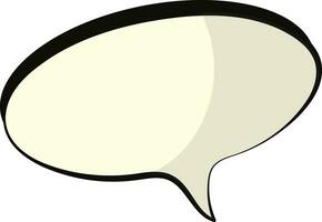 Comic speech bubble sticker in white color. vector