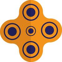 Four arms of spinner toy icon for stress relief in half shadow. vector