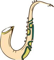 Illustration of saxophone instrument. vector