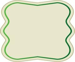 Sticker, tag or label design in green color. vector