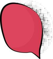 Speech bubble sticker in pink color. vector