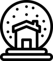 snow globe icon for download vector