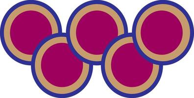 Brown and pink olympic rings. vector