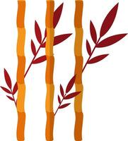 Orange bamboo in flat style. vector