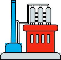 Vector icon of Oil refinery machine.