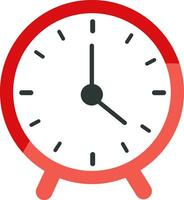 Flat style alarm clock icon. vector