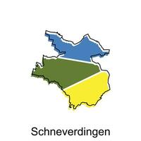 Schneverdingen City Map illustration. Simplified map of Germany Country vector design template