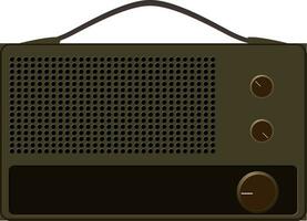 Flat retro design of radio. vector