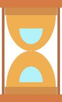 Brown and orange hourglass in flat style. vector