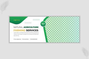 Lawn Gardening and Farming Services Web Banner Design Template vector