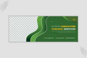 Lawn Gardening and Farming Services Web Banner Design Template vector