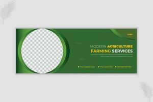 Lawn Gardening and Farming Services Web Banner Design Template vector