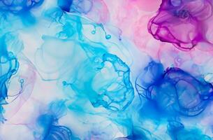 Colorful alcohol ink abstract background photo