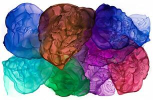 Colorful alcohol ink abstract background photo