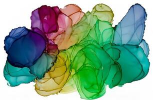 Colorful alcohol ink abstract background photo