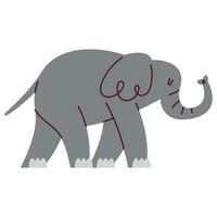 strong elephant wild animal character vector