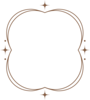 estético marco forma. contorno mínimo gráfico elementos con estrellas. resumen boho arco con destellos de moda geométrico modelo para póster y historia. png