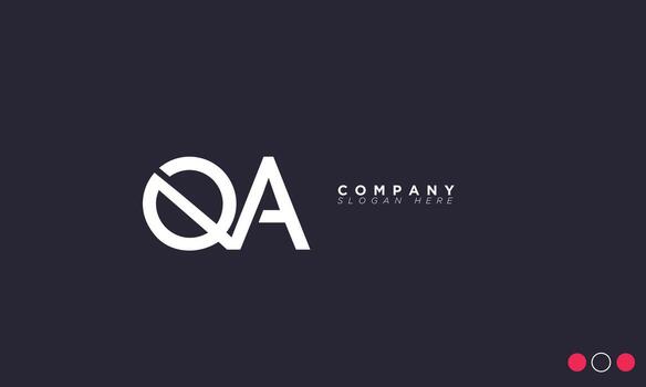 QA Alphabet letters Initials Monogram logo AQ, Q and A vector
