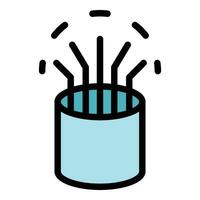 Computer fiber icon vector flat