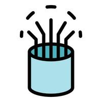 Computer fiber icon vector flat