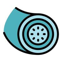 Computer fiber icon vector flat