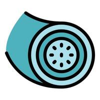 Computer fiber icon vector flat